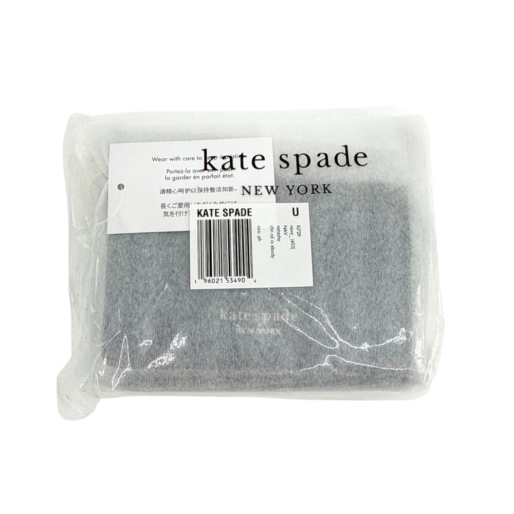 KATE SPADE New York Natasha Metallic Leather Chain Compact Wristlet in Navy - Picture 5 of 5